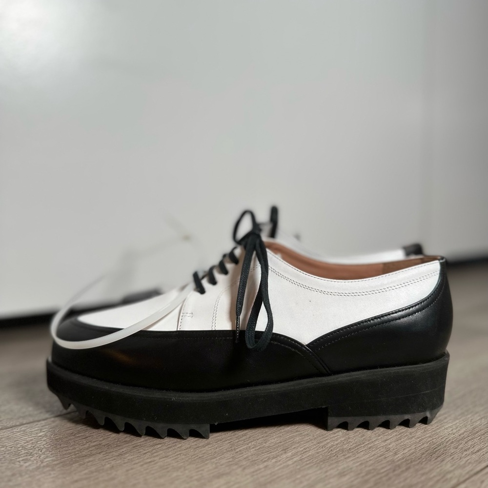 Robert Clergerie x Dover Street Market Platform Oxfords Black White NEW - Picture 8 of 12